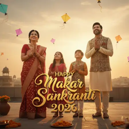 Free Makar Sankranti Wishes Youtube Thumbnail 2026 Background Download