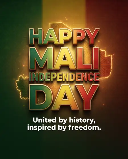 mali independence day typography png