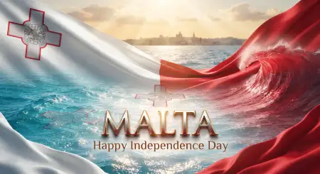 malta independence day poster background