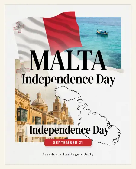 malta independence day poster design - Greek Independence Day Flyer Design