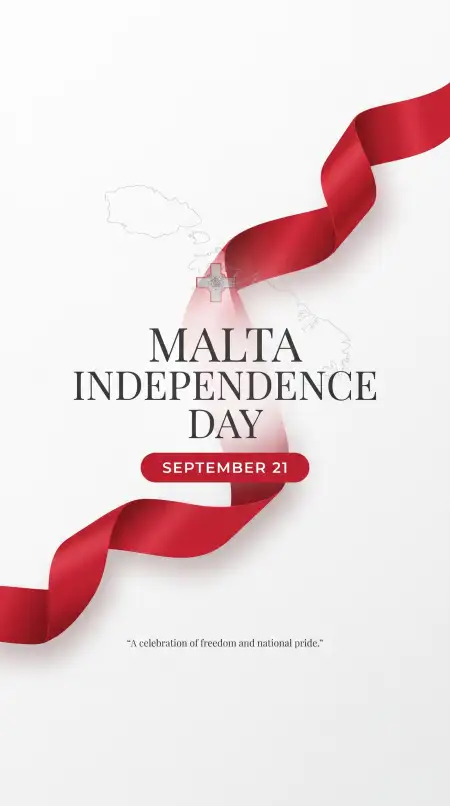 malta independence day ribbon png