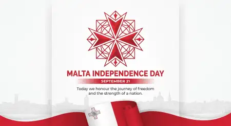 malta independence day vector design