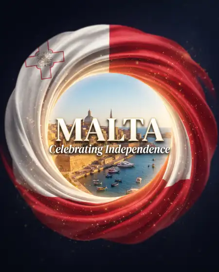 malta map with flag png