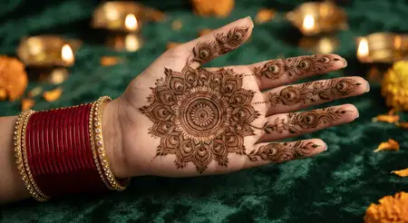 mandala karwa chauth mehndi design 2026 - Karwa Chauth Mehndi Design 2026