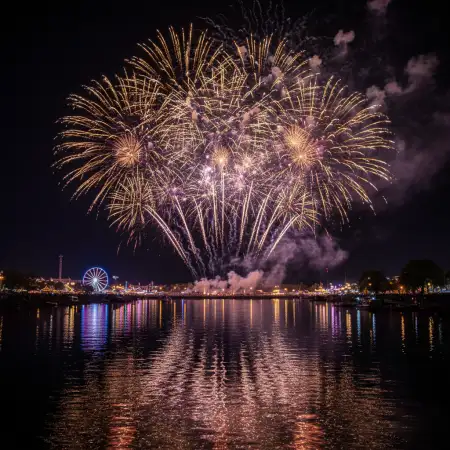 Mardi Gras Carnival Fireworks Background - Free Mardi Gras Background Download