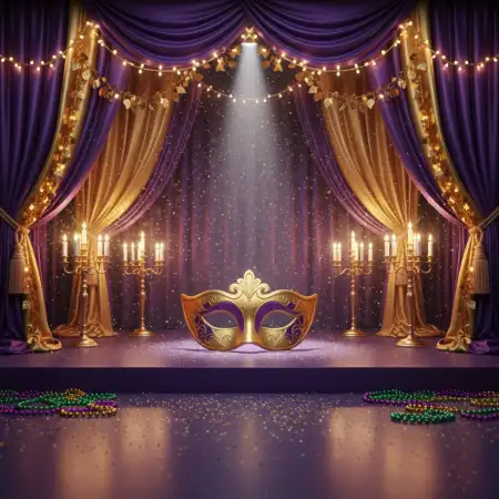 Mardi Gras Photo Booth Background Design - Free Mardi Gras Background Download