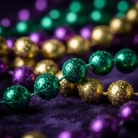 Mardi Gras Shiny Beads Background - Free Mardi Gras Background Download