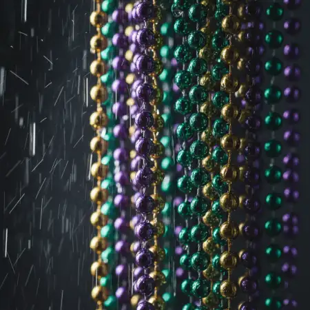 Mardi Gras Streamers And Beads Background - Free Mardi Gras Background Download