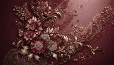 Maroon Background Hd With Lace Details For Elegant Invitations - Free Background Download