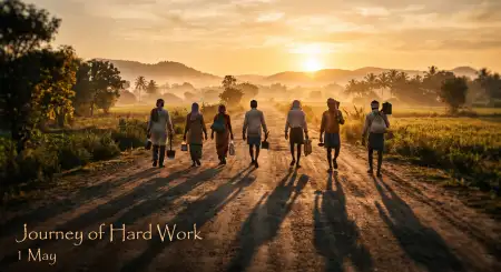 Mazdoor Diwas Motivational Image - Free International Labor Day Wishes 2026 Download