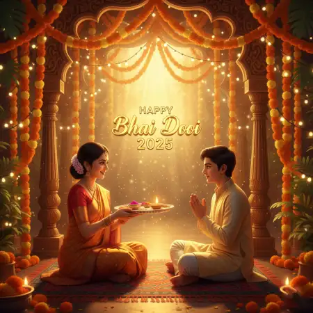 Meaningful Happy Bhai Dooj 2025 Wishes For Sister - Free Happy Bhai Dooj 2025 Wishes Download