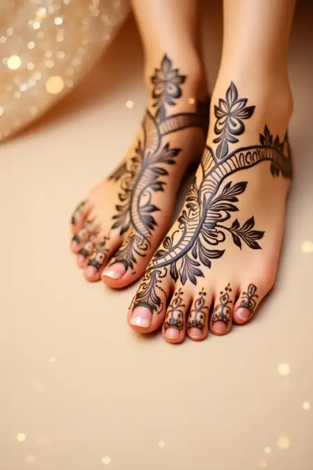 Mehndi Design For Feet Bridal - Free Related Mehndi Design Image