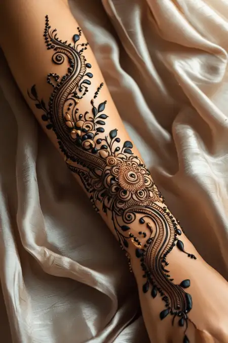 Mehndi Design For Wrist And Arms - Free Related Mehndi Design Image