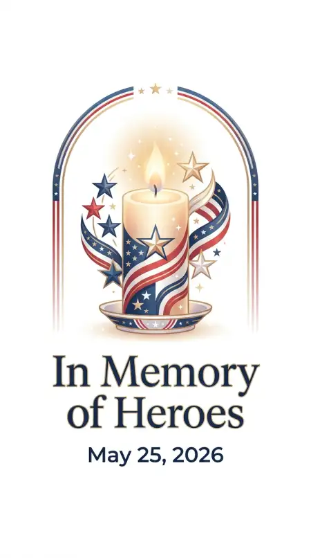 Memorial Day 2026 Elegant Tribute Design - Free Memorial Day 2026 Download
