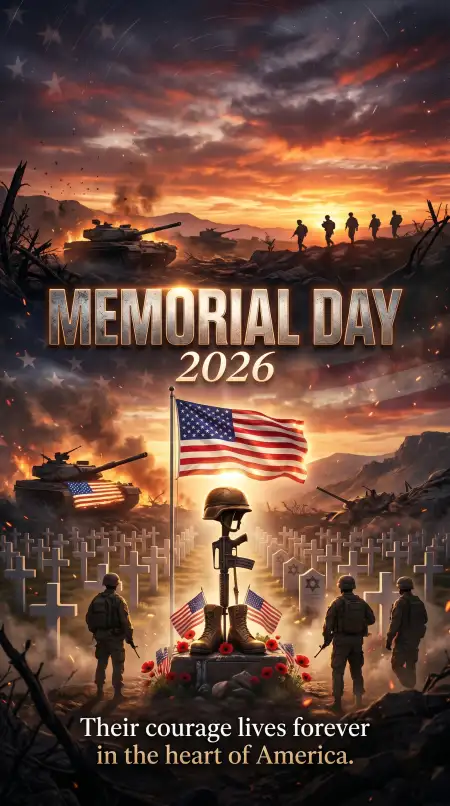 Free Memorial Day 2026 Instagram Story Wallpapers Background Image Download