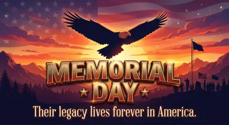 Free Memorial Day 2026 Luxury Memorial Day Graphics Background Image Download