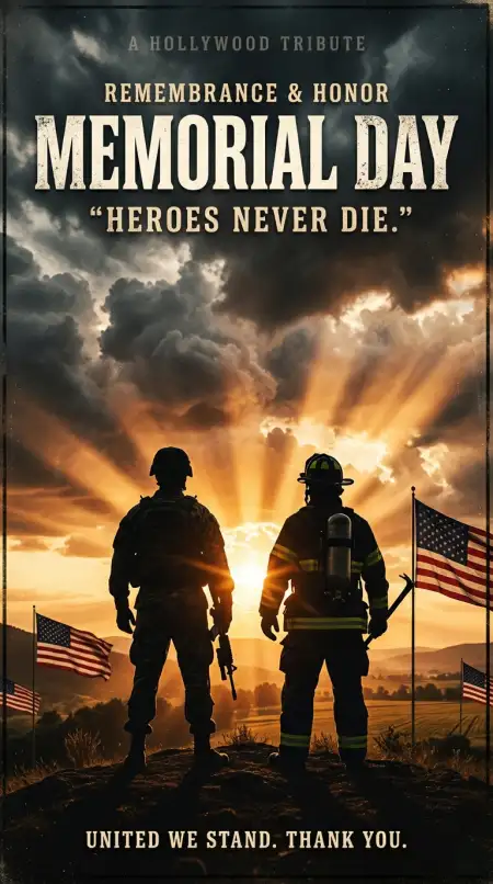 Free Memorial Day 2026 Thank You Heroes Greeting Card Image Download