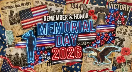 Free Memorial Day Greeting Card Clipart Collection 2026 Image Download