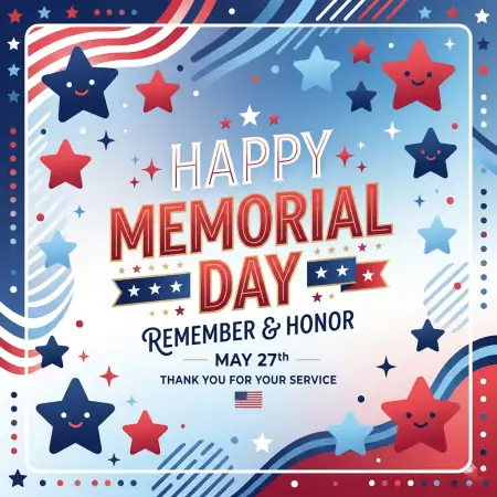 Free Memorial Day Greeting Card For Business Promotion 2026 Image Download