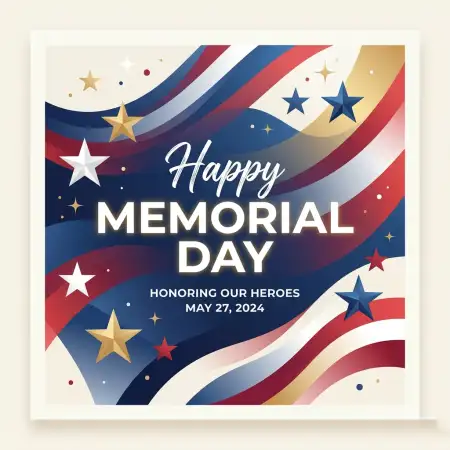 Free Memorial Day Greeting Card For Holiday Celebration 2026 Image Download