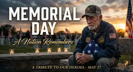 Free Memorial Day Greeting Card For Tribute Ceremony 2026 Image Download
