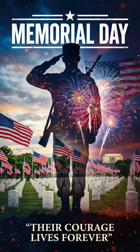 Free Memorial Day Greeting Card Png Transparent 2026 Image Download