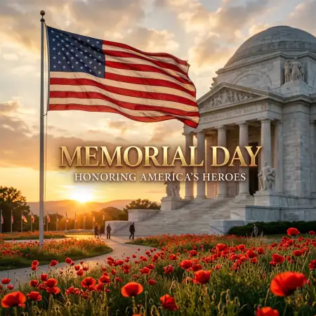 Memorial Day Greeting Card Wallpaper 2026 - Free Wallpaper Download