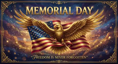 Free Memorial Day Greeting Card With Freedom And Honor Text 2026 Image Download