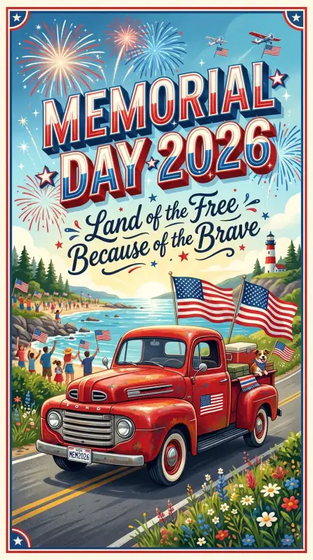Free Memorial Day Greeting Card With Freedom Celebration Design 2026 Image Download