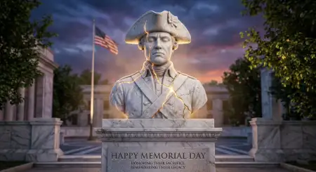 Free Memorial Day Greeting Card With Memorial Monument Theme 2026 Image Download