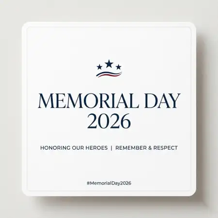 Free Memorial Day Greeting Card With Navy Theme 2026 Image Download