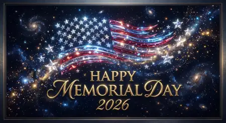 Free Memorial Day Greeting Card With Patriotic Background 2026 Image Download
