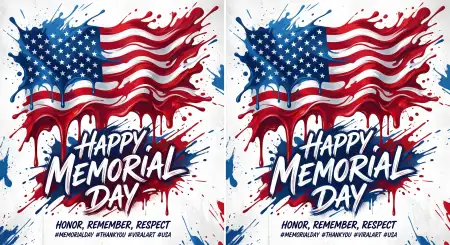 memorial day greeting card with typography art 2026