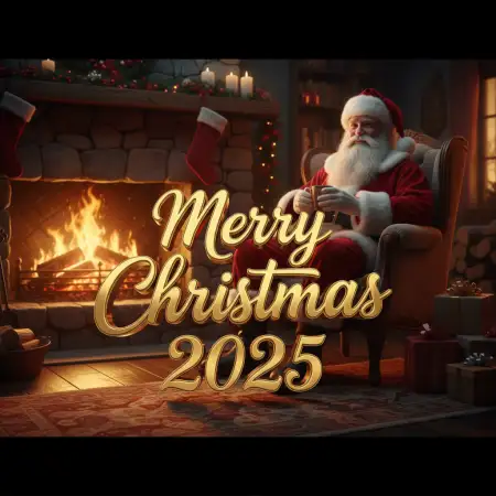 Merry Christmas 2025 Red And Gold Background - Free Merry Christmas Background Download