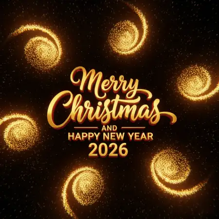 Merry Christmas And Happy New Year 2026 3d Text Background - Free Merry Christmas And Happy New Year 2026 Download