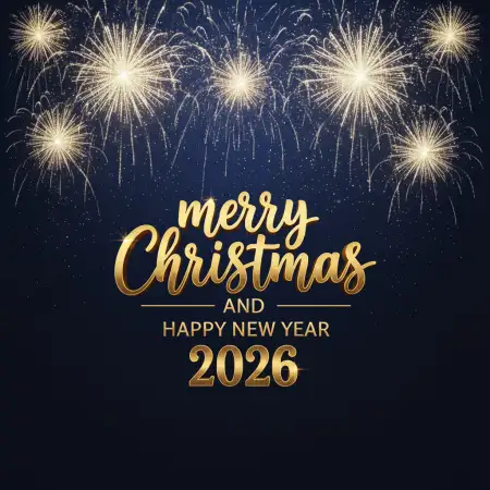 Merry Christmas And Happy New Year 2026 Calligraphy Text - Free Merry Christmas And Happy New Year 2026 Download