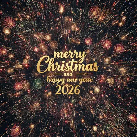 Merry Christmas And Happy New Year 2026 Greeting Card Design - Free Merry Christmas And Happy New Year 2026 Download