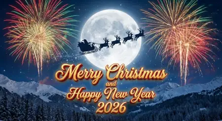 Merry Christmas And Happy New Year 2026 Greeting Card - Free Merry Christmas And Happy New Year 2026 Download