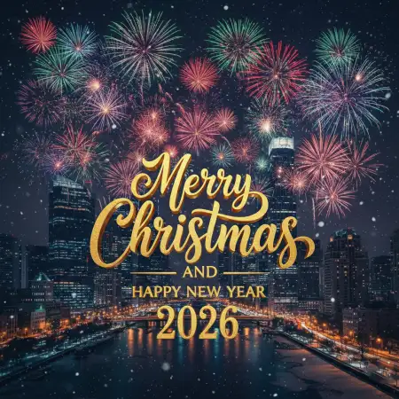Merry Christmas And Happy New Year 2026 Hd Wallpaper For Desktop - Free Merry Christmas And Happy New Year 2026 Download