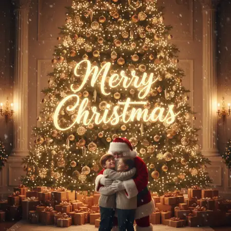 Free Merry Christmas Wishes In English Background Download