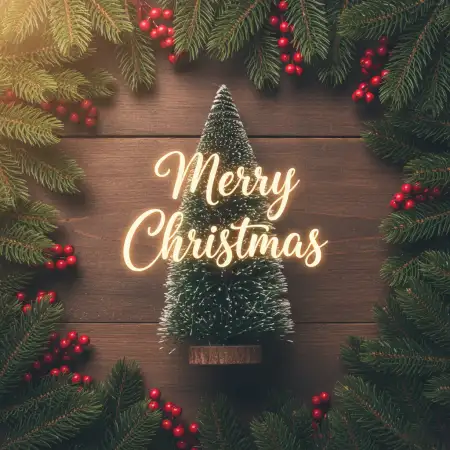 Free Merry Christmas Wishes With Ornaments Background Download