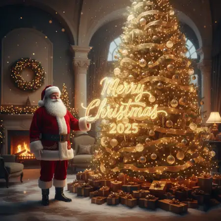 Free Merry Christmas Wishes With Snowman 2025 Background Download