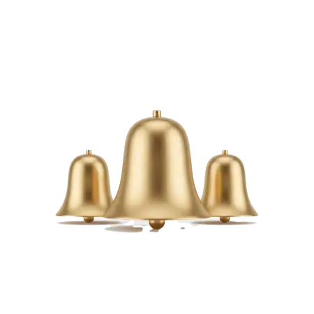 Free Metallic Christmas Bell Png PNG Image Download