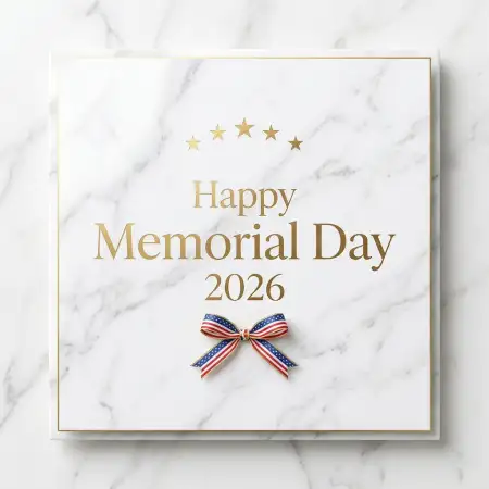 minimal memorial day greeting card 2026