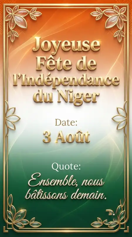 Minimal Niger Independence Day Design - Free Niger Independence Day 2026 Download