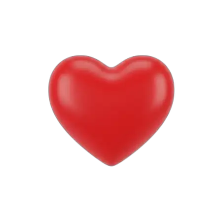 Free Minimal Red Heart Png Transparent PNG Image Download