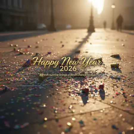 Minimalist New Year Greeting Card 2026 - Free New Year Greeting Card Download