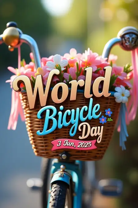 Minimalist World Bicycle Day Image - Free Related World Bicycle Day Image