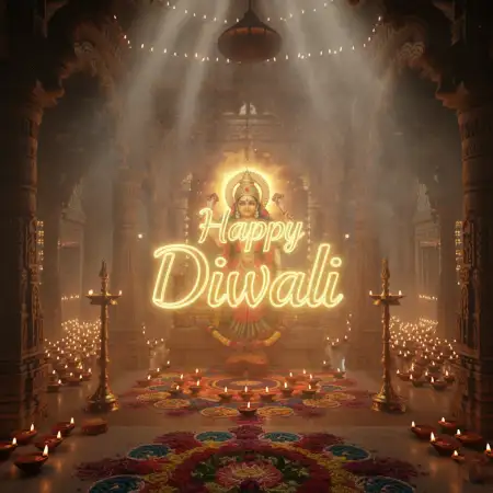Minimalistic Happy Diwali Greetings 2025 With Diya Light - Free Happy Diwali 2025 Download