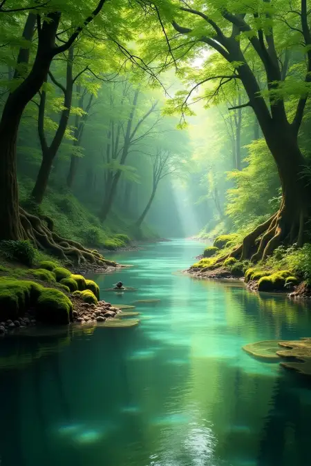 Misty Morning Nature Background Image - Free Related Nature Background Image